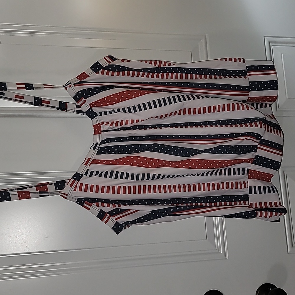 Striped Swim Top - Red, White, and Blue - Picture 8 of 8